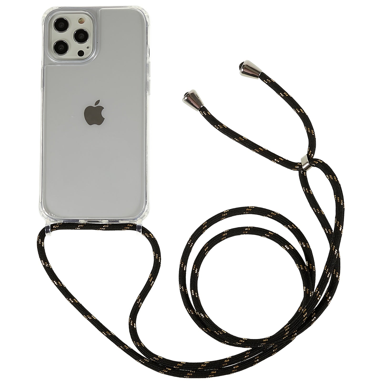 For iPhone 12 Pro Max 6.7 inch Clear Phone Case with Adjustable Lanyard Anti-collision TPU Acrylic Back Cover For iPhone 12 Pro Max 6.7 inch Clear Phone Case with Adjustable Lanyard Anti-collision TPU Acrylic Back Cover